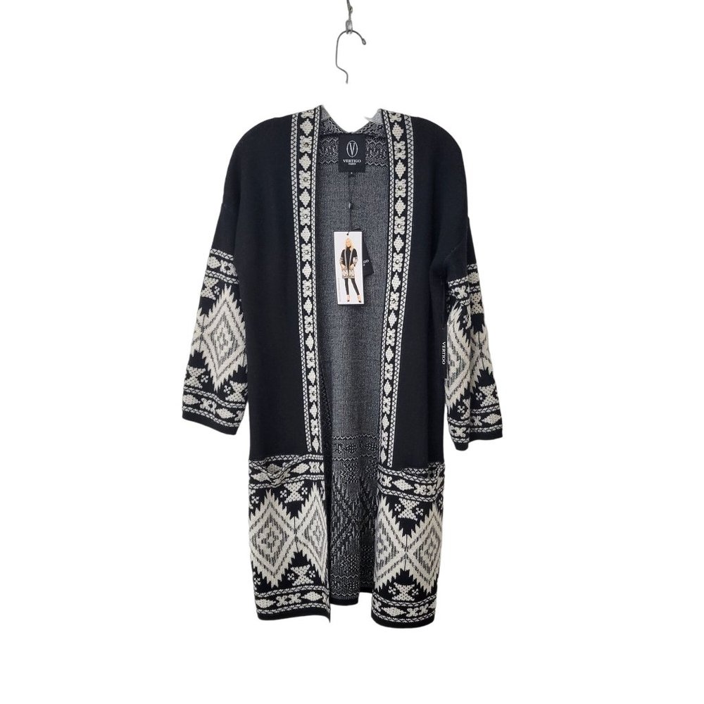 Vertigo Paris Embellished Black and White Cardigan NEW